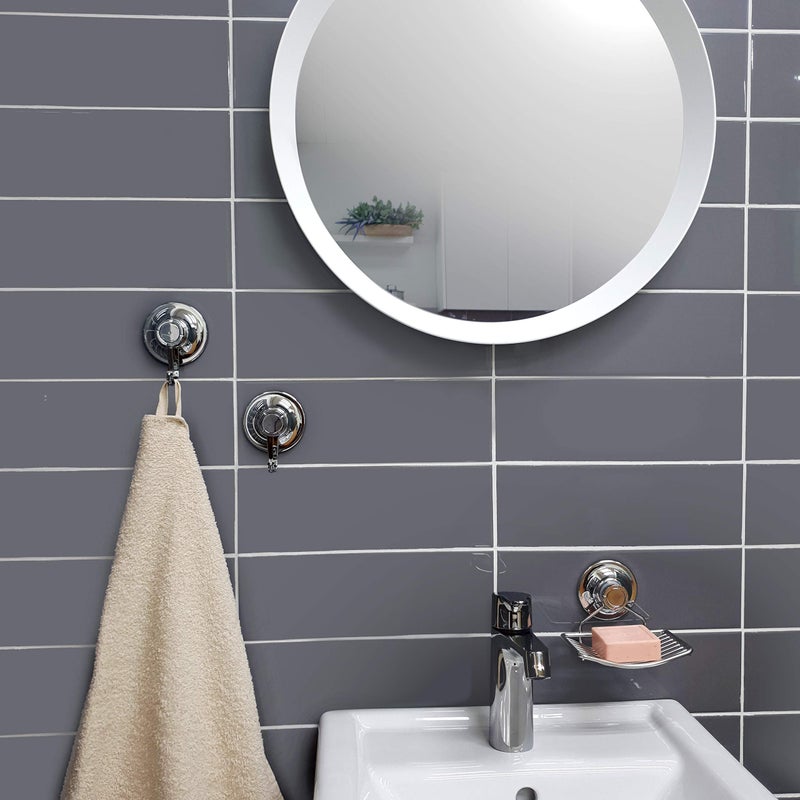 Bath Beyond Suction Cup Hooks (2Pack) - Powerful Vacuum Suction Cup Hooks Utensil Hanger Organizer No Drill Heavy Duty Organizer for Multi Purpose Kitchen, Bathroom, Restroom, Shower - Image 2